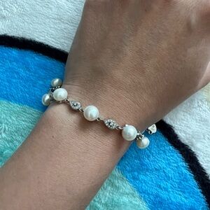 Sterling Silver 925 bracelet natural pearls